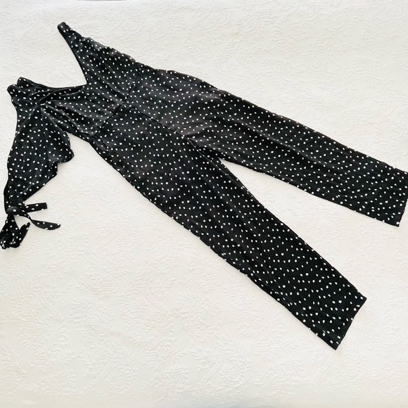 NWOT Lulus Aislinn Black Polka Dot Sleeveless Jumpsuit Small - Picture 6 of 13